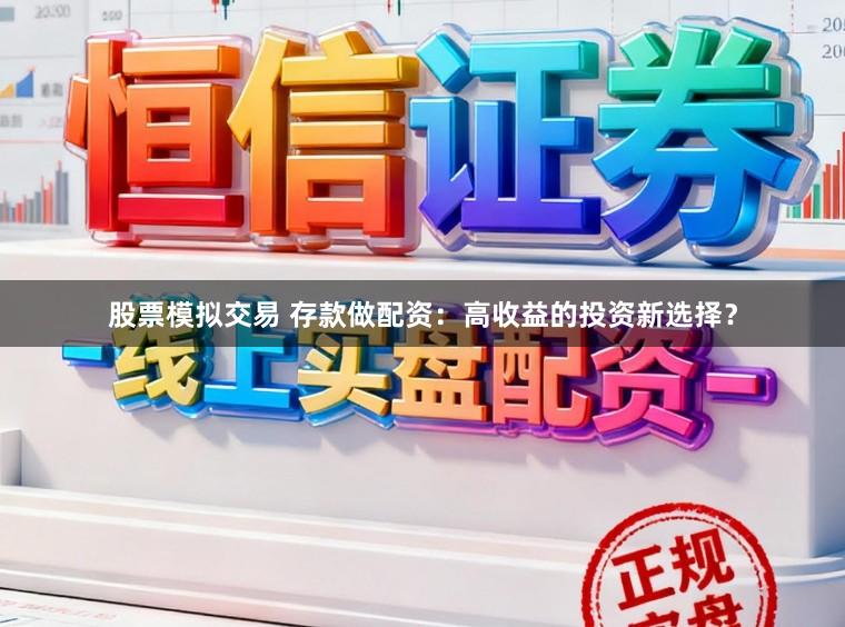 股票模拟交易 存款做配资：高收益的投资新选择？